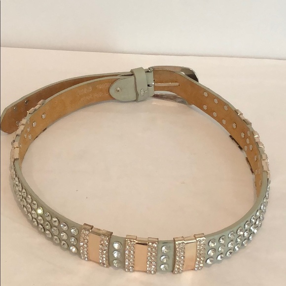 Vera Pelle Accessories - Vera Pelle Jeweled Leather Belt
